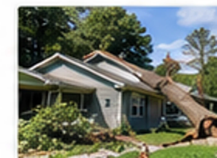 Storm damaged tree near home